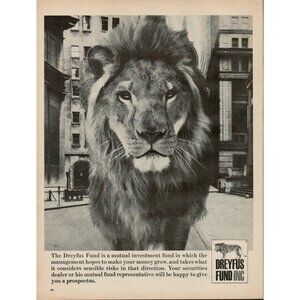 1965 Dreyfus Fund - Mutual Investment Fund Vintage Print Ad (L21)